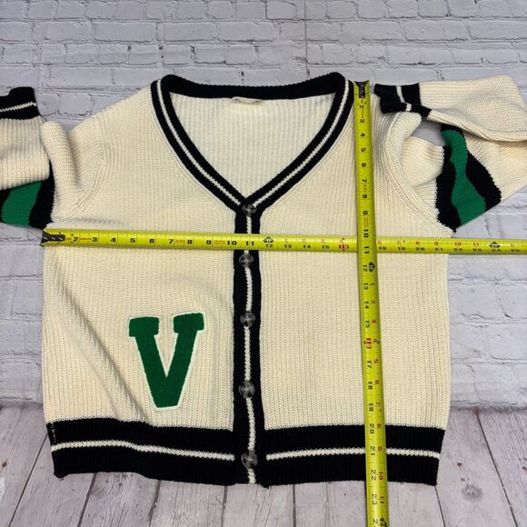 Anthropologie Women Callahan Varsity Collegiate Cardigan Size Medium C068 -22 - Picture 3 of 16